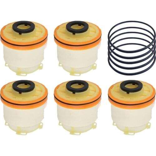 5PCS Fuel Filter Diesel Filter elements Kit for Toyota Hilux 2012-2015 Kun16 Kun26 Hiace 2017 Fortuner 12-15 23390-0L050