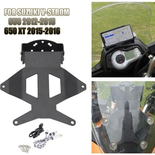 New Motorcycle Bracket Mobile Phone GPS Board Bracket Mobile Phone Holder USB For SUZUKI V-STROM 650 XT DL 650 Vstrom 2012-2016