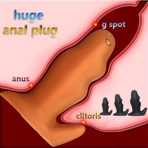 Huge Anal Plugs Silicone Butt Plug Prostate Massage G spot Clitoris Stimulator Adult Masturbation Sex Toy for Men Women buttplug