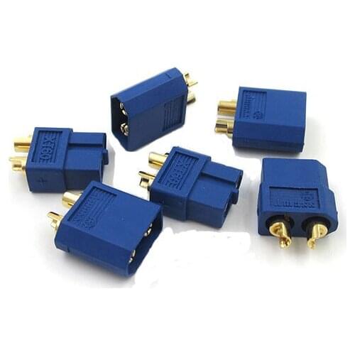 Blue XT60 Plug Large Current Lithium Battery/ESC/Charger Plug Connectors W Anti-Skid Slot For DIY RC Boat/Car/Airplane Models