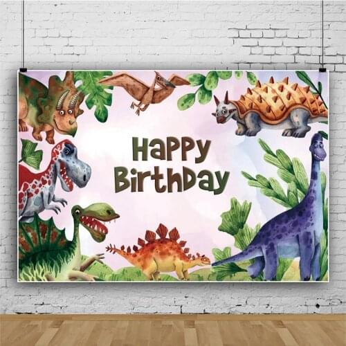 Dinosaur Era Theme Animated Boy Likes Backdrops Artistic Photos Background Decorations for Kids Birthday Party Photography Props