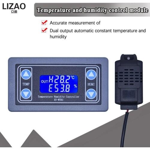 10A Thermostat Digital Temperature Humidity Controller DC 6V-30V Thermal Regulator Thermocouple LCD Display SHT20 Sensor meter