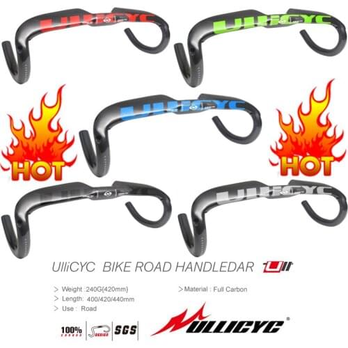 Ullicyc HOT SALE Ultra-light superstrong Road Bike Handlebar Bent Bar Bicycle Handlebar Carbon Fiber 31.8mm*400/420/440mm
