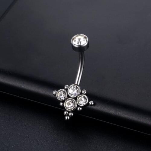 New 1PC Sexy Stainless Steel Navel Belly Button Rings Women Fashion Belly Button Ring Piercing Body Piercings Jewelry