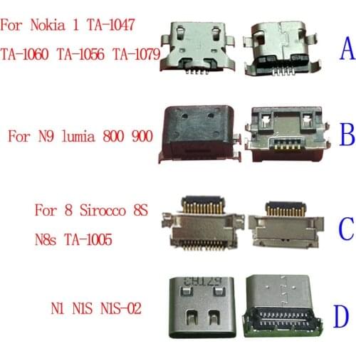 1Pcs Usb Charger Micro Charging Doct Port Connector For Nokia N9 lumia 800 900 8 Sirocco 8S TA-1047 TA-1005 N1 N1S N1S-02 1 Plug