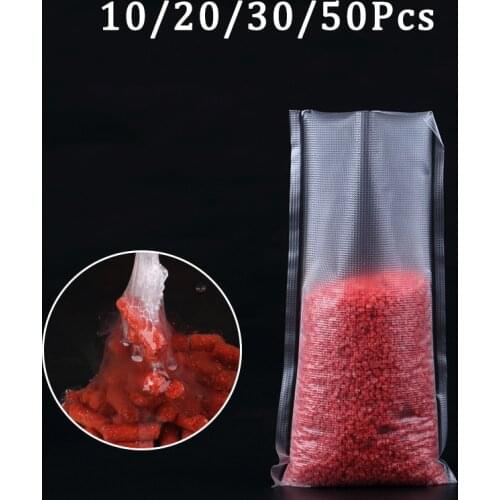 10/20/30/50Pcs PVA Bags Carp Fishing Tackle Water Dissolving PVA Bags for Carp Coarse Boilie Bait Bag for Bait Throwing
