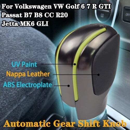 ABS Car Gear Shift Knob Stick Lever HandBall Automatic For Volkswagen VW Golf GTI Chrome/Matt Silver