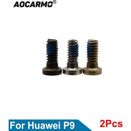 Aocarmo 2Pcs/Lot Silver / Gold / Black Bottom Dock Screws Housing Screw Replacement For Huawei P9 EVA-AL00