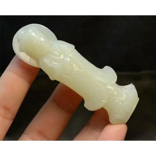 Big Treasure Certificated Chinese Sinkiang Hetian Jade Mercy Kwanyin Guanyin Pendant Carving Timestown 20201126A