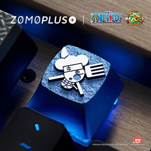 ONE PIECE Key cap personality design mechanical keyboard keycap,Vinsmoke Sanji ONE PIECE aluminum alloy keycaps Cherry MX axis