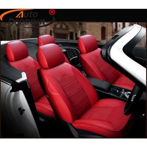 AutoDecorun Custom Perforated Cowhide Car Seat Covers for Audi A4 B8 B7 B6 Seat Cover Genuine Leather Seats Cushion Accessories