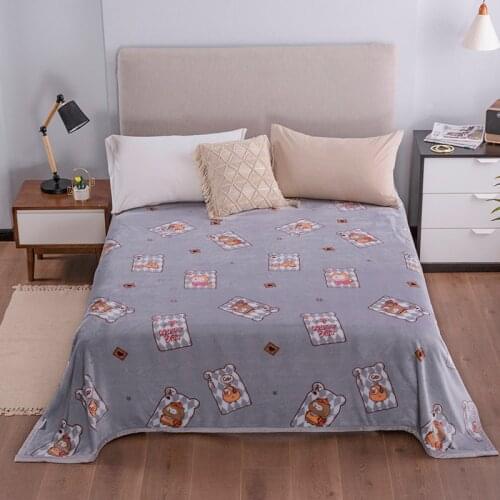 Child Soft Warm Coral Fleece blanket Sheet Bedspread Sofa Light Thin Mechanical Wash Flannel Blankets SSXML
