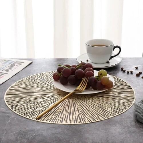 Home table mat round placemat Coaster Pads Placemats For Kitchen Placemat Table Non-slip Insulation Western Mats Supplies