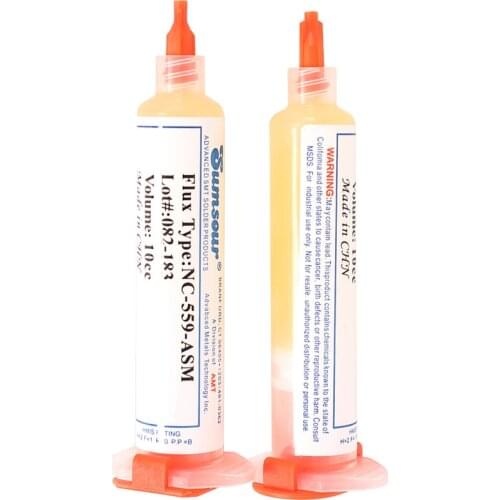 Flux 10cc NC-559-ASM Halogen Free Environmental Protection BGA Value Ball Rework Mobile Phone Motherboard Welding + Needle