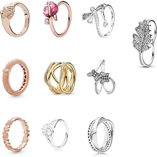 Classic S925 Pink Murano Glass Leaf, FEMALE-EMPOWERMENT, convoluted lines, Shimmering Dragonfly, Dazzling Butterfly HEARTS RING