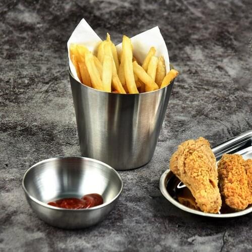 1pc Creative 304 Stainless Steel Seasoning Dish Soy Tomato Sauce Salt Vinegar Flavor Spices Plate Kitchen Spice Container