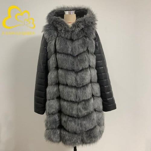 FANPUGUIZHEN Winter Thick Warm Faux Fur Coat Placket: zipper Women Plus Size Removable Long Sleeve And Hooded Faux Fur Jacket
