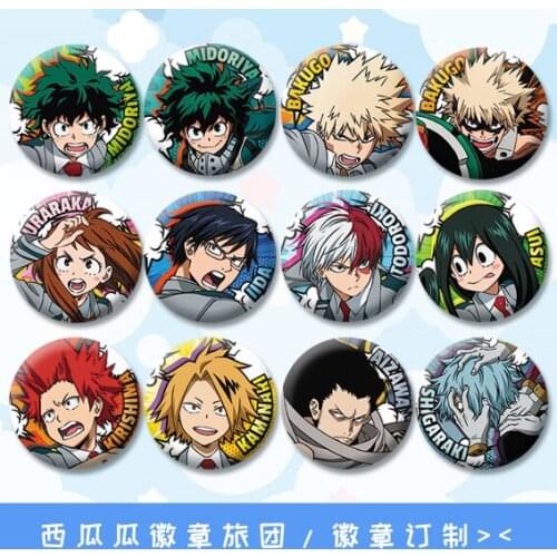 58mm Anime My hero academia Bakugou Katsuki Metal Iron Brooch