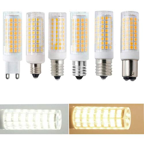 Mini Dimmable G4 G9 BA15D E11 E12 E14 E17 LED Lights 102 LEDs Corn Bulbs 9W Replace 80W Halogen Lamps 220V 110V for Home House