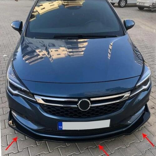 Opel Astra K Front Bumper Attachment Gloss Black 3 Pcs