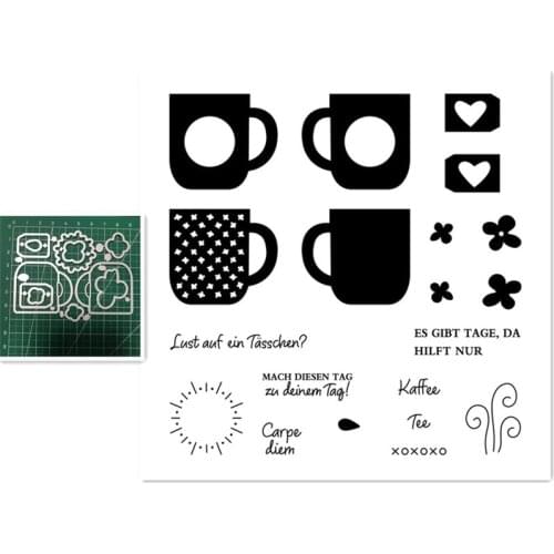 German Metal Cutting Dies Clear Cling Stamp Set For DIY Scrapbook Card Photo Album Decoration Embossing Handmade Craft Knife