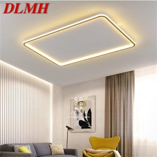 DLMH Ceiling Lights Gold Ultrathin Fixtures Contemporary Simple Lamps LED Home For Living Dinning Room