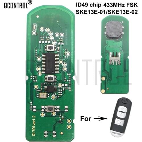 QCONTROL Car Remote Key Electronic Circuit Board for MAZDA CX-3 Axela CX-5 Atenza Model SKE13E-01 SKE13E-02 Car Remote Control
