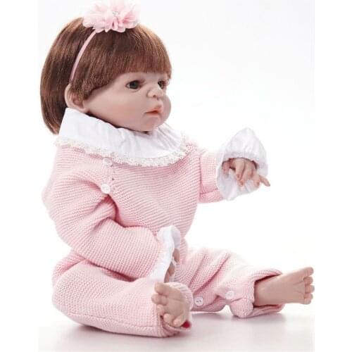 Realistic Reborn Silicone Baby Dolls 22''/55cm Handmade Lifelike Girl Kid Gifts Toys For Children
