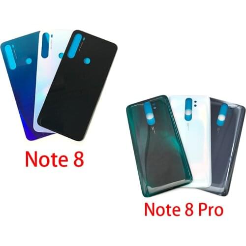 For Xiaomi Redmi Note8 Note 8 Pro Back Battery Glass Cover Housing For Redmi Note 8 Rear Glass + Adhesive