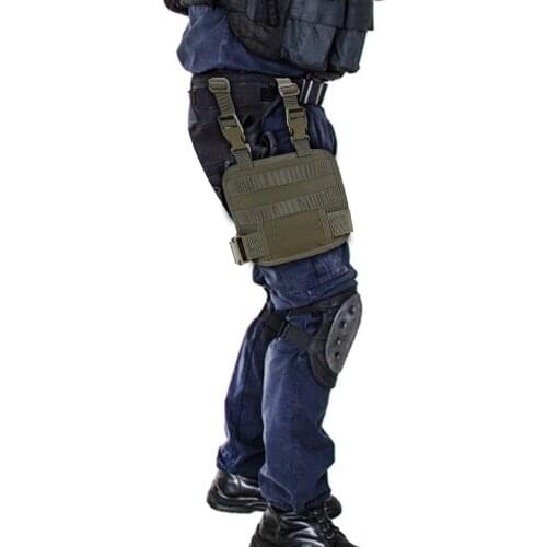 Tactical Riding Set Thigh Magazine Pouch Leg MOLLE Panel Holster Platform Breathable Drop for Outdoor Camping Military Tool