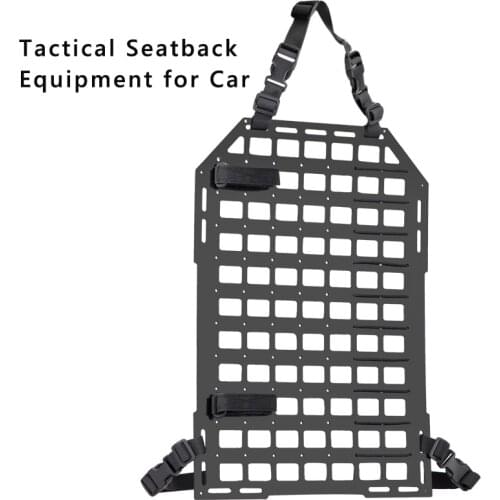 Tactical Car Seat Back Organizer Insert Panel Vehicle MOLLE Seatback Equipment PP Board for Airsoft Paintball Shooting Hunting
