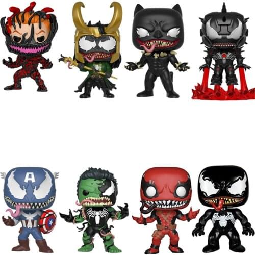 Funko Mutant Venom Deadpool Massacre Loki Hulk Panther Iron Man Vinyl Doll Action Figure PVC Model Collection Birthday Gift Toys