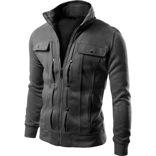 Plus Size Jackets Men Stand Collar Long Sleeve Jackets Slim Zipper Jackets Fashion Business Jacket Outdoor Jacket for men 4XL