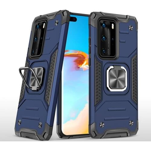 For Huawei P40 Pro Plus Case Hard PC With Stand Ring Armor Shockproof protective back cover case for huawei p30 p40 lite p40pro