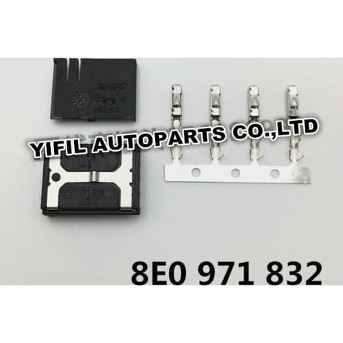 2/5/10/50/100pcs/lot 4 Pin/Way Audio Modified Plug Connector Socket With Terminal For VW AUDI 8E0 971 832 8E0971832