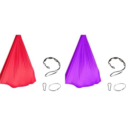 2pcs Therapy Swing for Kids Hanging Hammock Swing Indoor Outdoor Hammock - red & purple CNIM Hot