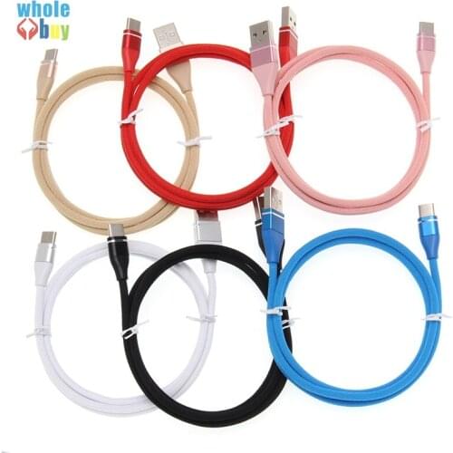 300pcs High speed 0.25m 1m 2m 3m Colorful Meteor Fabric Type C 8pin Micro usb Data Sync Charger Cable For Nokia iphone Huawei LG