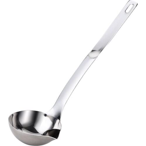 304 Stainless Steel Soup Oil Filter Spoons Oil Soup Separation Oil Filter Creative Thicker Oil Filter Oil Spoon