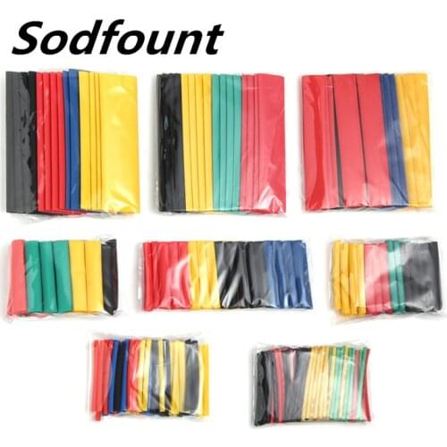 328pcs 2:1 Polyolefin Shrinking Assorted Heat Shrink Tube Wrap Wire Cable Insulated Sleeving Tubing Set