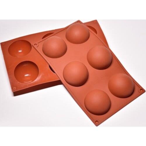 7cm Dia Half Ball Sphere Chocolate Cake Muffin Pastry Jello Silicone Mold Tray Food Grade Eco-friendly Chocolate Molds