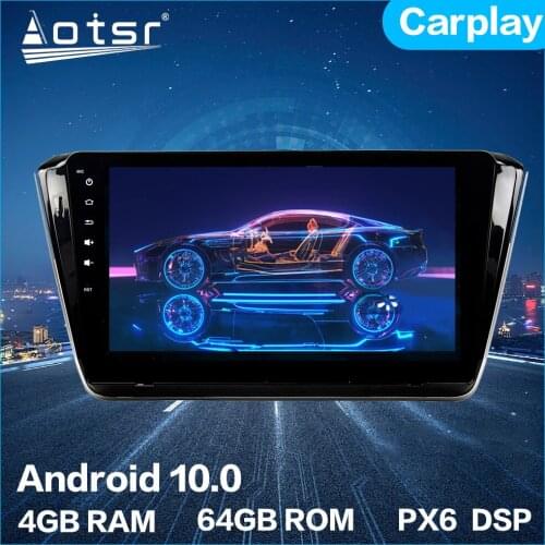 Aotsr Android 10.0 4+64GB Car Radio Player GPS Navigation Car Stereo HD Multimedia Unit For Skoda Superb 2015 - 2018 DSP Carplay