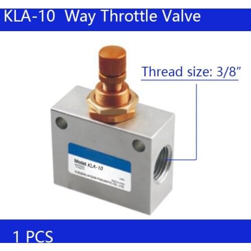 Free shipping KLA-10 3/8" Speed Control One-Way Throttle Pneumatic Flow Valve Silver Tone