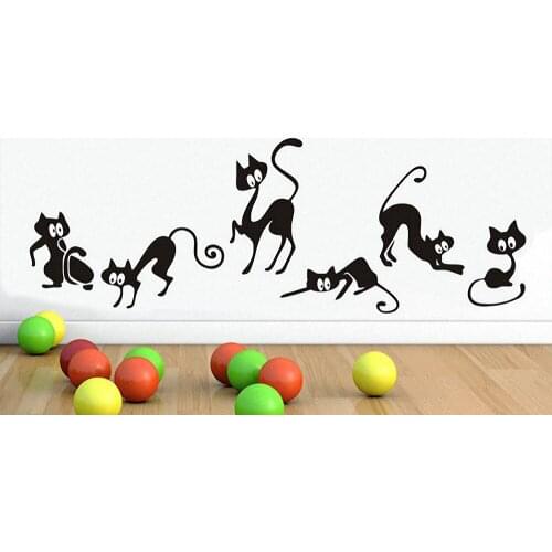 Наклейки кошки на стену Bonytain China At AliExpress