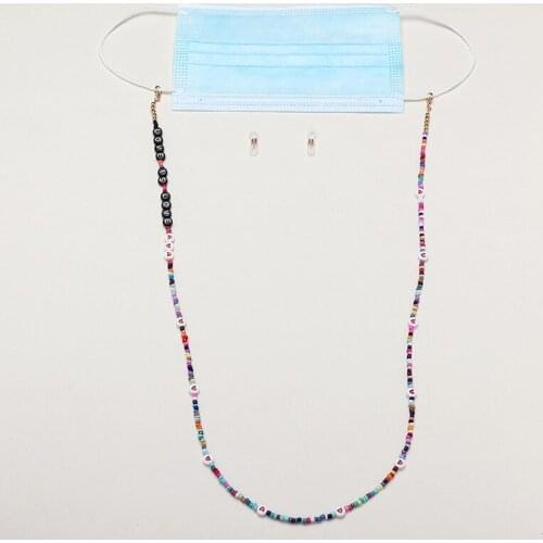 Gold Color Metal Chain for Glasses Women Mask Chain Necklace Letter Tassel Charm Straps for Sunglasses Lanyard Neck Holder