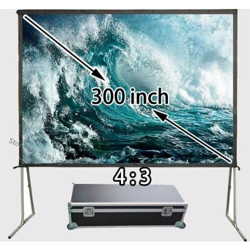 Cheap Price 300inch 4:3 Front Projection Screen Floor Stand Big Screens For Movie Show Display