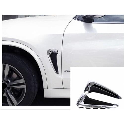 For BMW X5 X5M F15 F85 2014-2018 X5M LOGO Side Wing Fender Air Guide Vents Frame