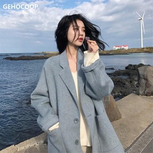 Женские шерстяные пальто GEHOCOOP China At AliExpress