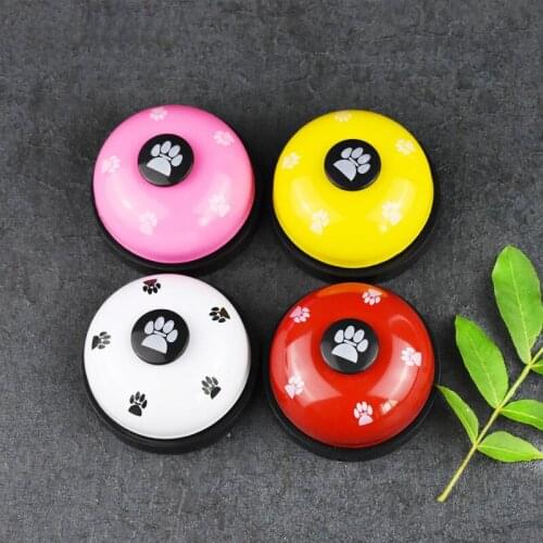 Teddy Puppy Pet Call Pet Bell Supplies Pet Toy Training Called Dinner Small Bell Footprint Ring Dog Toys