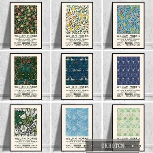 Famous William Morris Canvas Painting Victoria and Albert Museum Centenary Exhibition Posters and Prints Wall Art Pictures