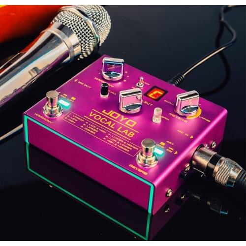 JOYO R-16 Vocal Guitar Pedal Reverb Effect Headphone Output Power IN 48V 9 LAB Phantom Acoustic Reverberator Supports